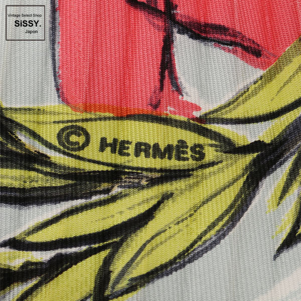 ■エルメス■ カレプリセ 「CHANTILLY」 スカーフ シルク 水色 マルチカラー プリーツ 【HERMES】