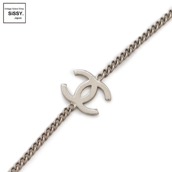 ■シャネル■ ココマーク ロングネックレス ターコイズ シルバー 水色 97A 【CHANEL】