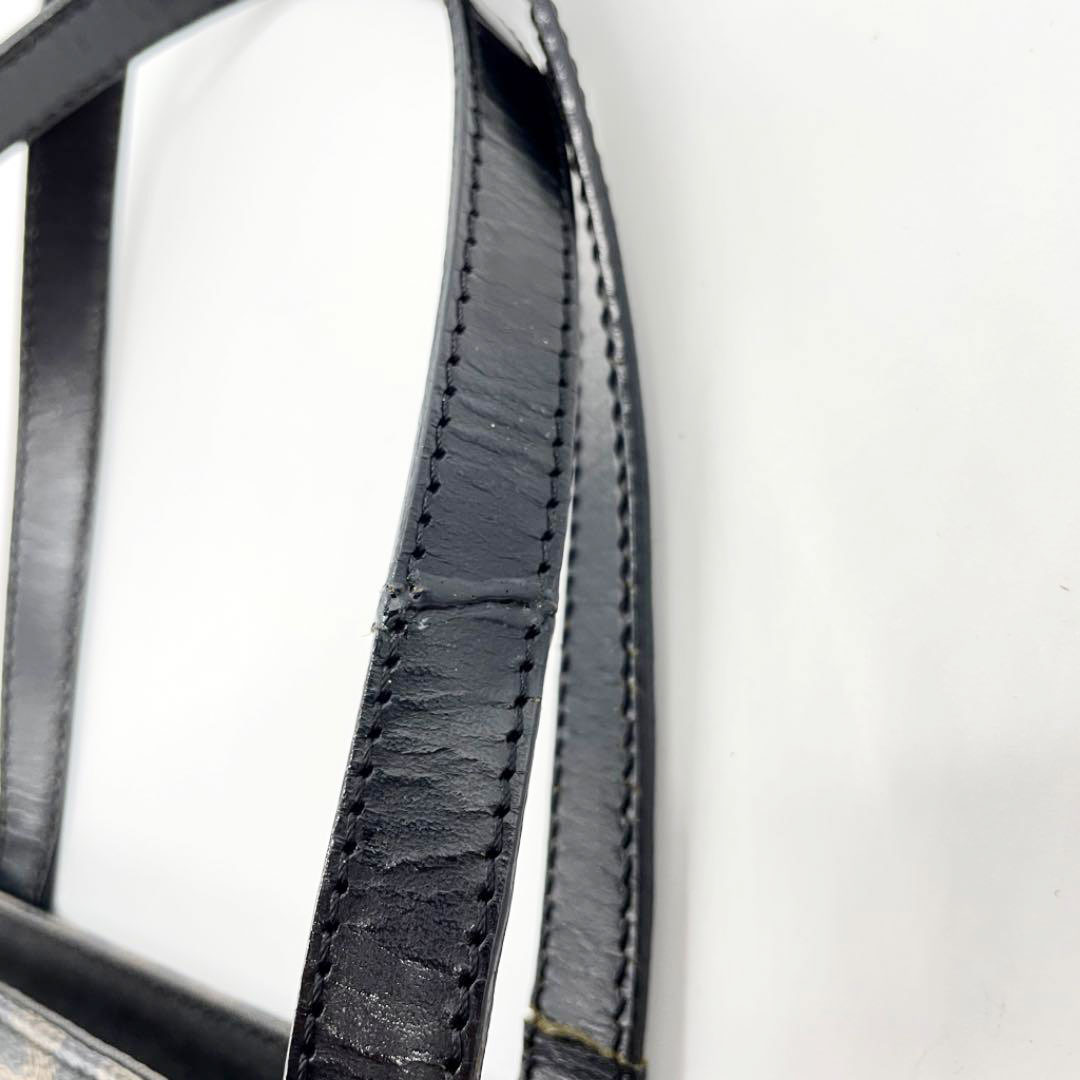 CELINE セリーヌ トートバッグ マカダム柄 PVC/レザー ブラック ブラウン CE00/12