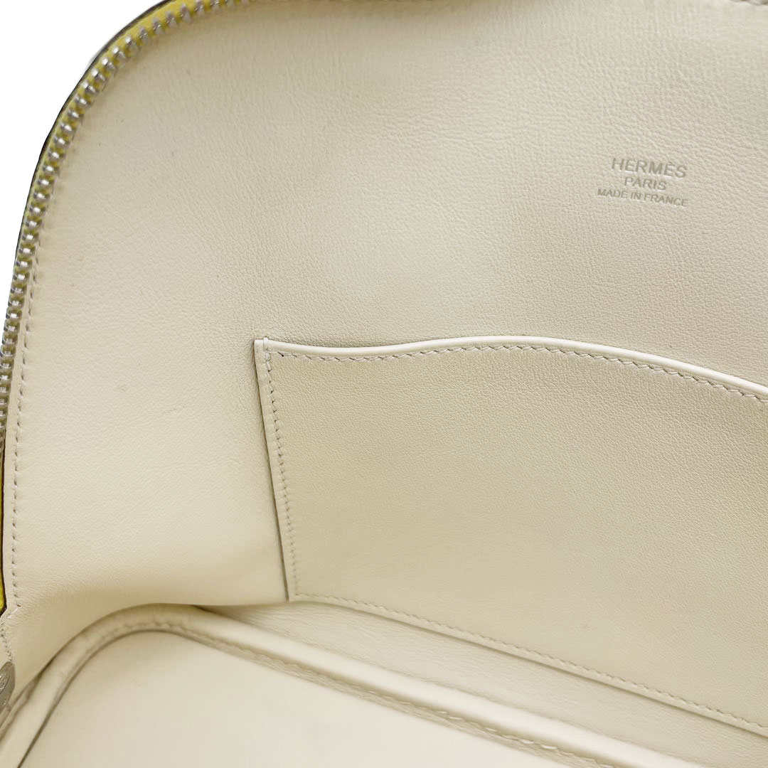HERMES エルメス ボリード1923 25 トリコロール 2WAY ハンドバッグ ヴォーエプソン ナタ/ジョーヌシトロン/テールバテュー シルバー金具 U刻印
