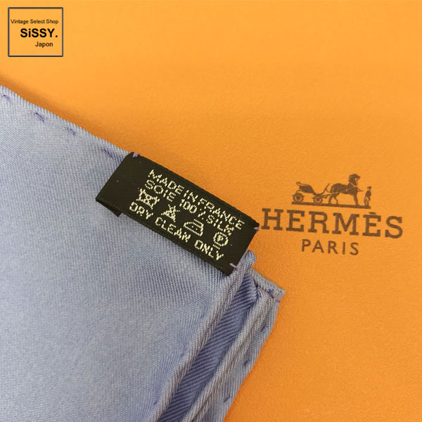 ■エルメス■ カレ90「LES BECANES」 スカーフ シルク 水色 マルチカラー 【HERMES】