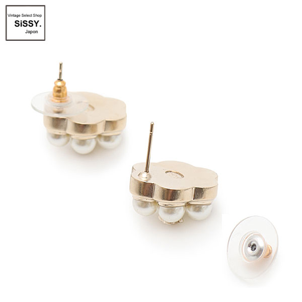 ■シャネル■ ピアス フェイクパール アイボリー ゴールド 16V 【CHANEL】