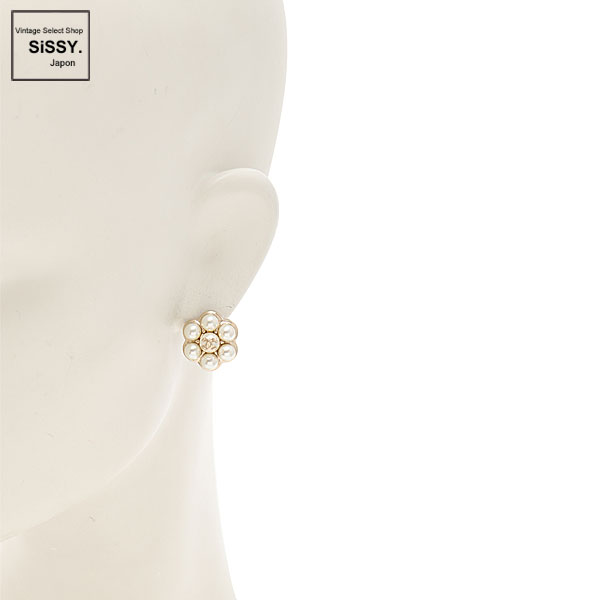 ■シャネル■ ピアス フェイクパール アイボリー ゴールド 16V 【CHANEL】