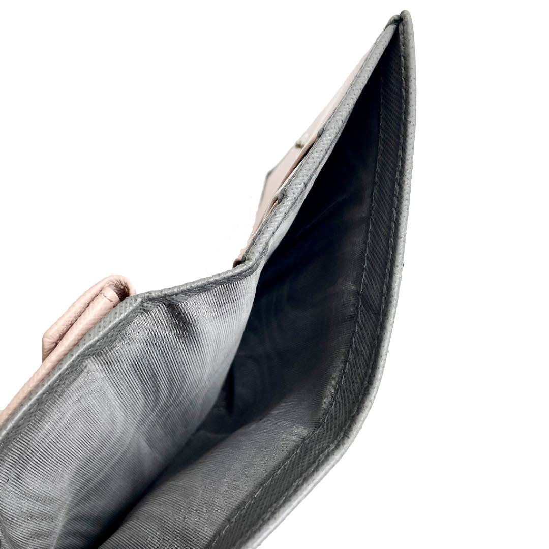 PRADA プラダ 二つ折り財布 コンパクト財布 サフィアーノ レザー