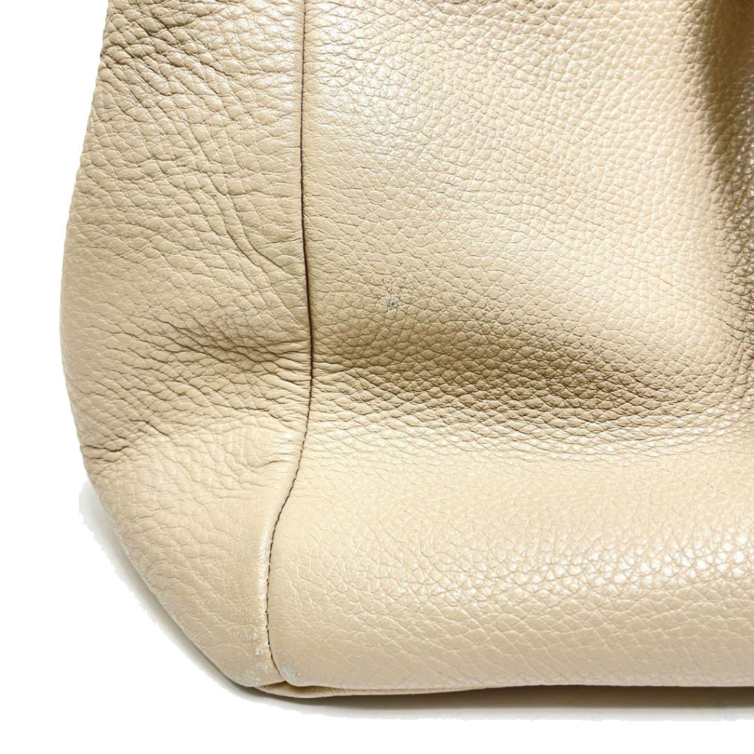 PRADA プラダ 2WAYハンドバッグ レザー ベージュ ゴールド金具 BR4393