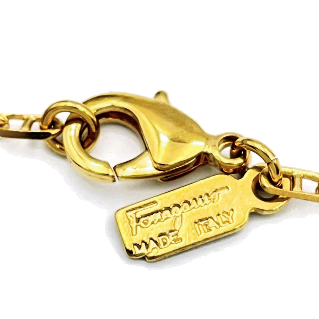 Salvatore Ferragamo サルヴァトーレ・フェラガモ ヴィンテージ ロングネックレス ゴールド