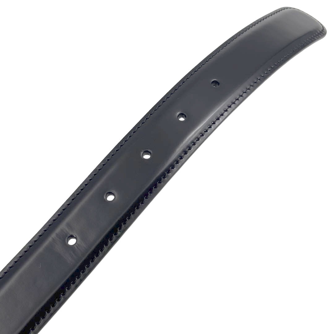 GUCCI グッチ インターロッキングG レザーベルト 85 ブラック ゴールド/シルバー金具 598092 DT90X