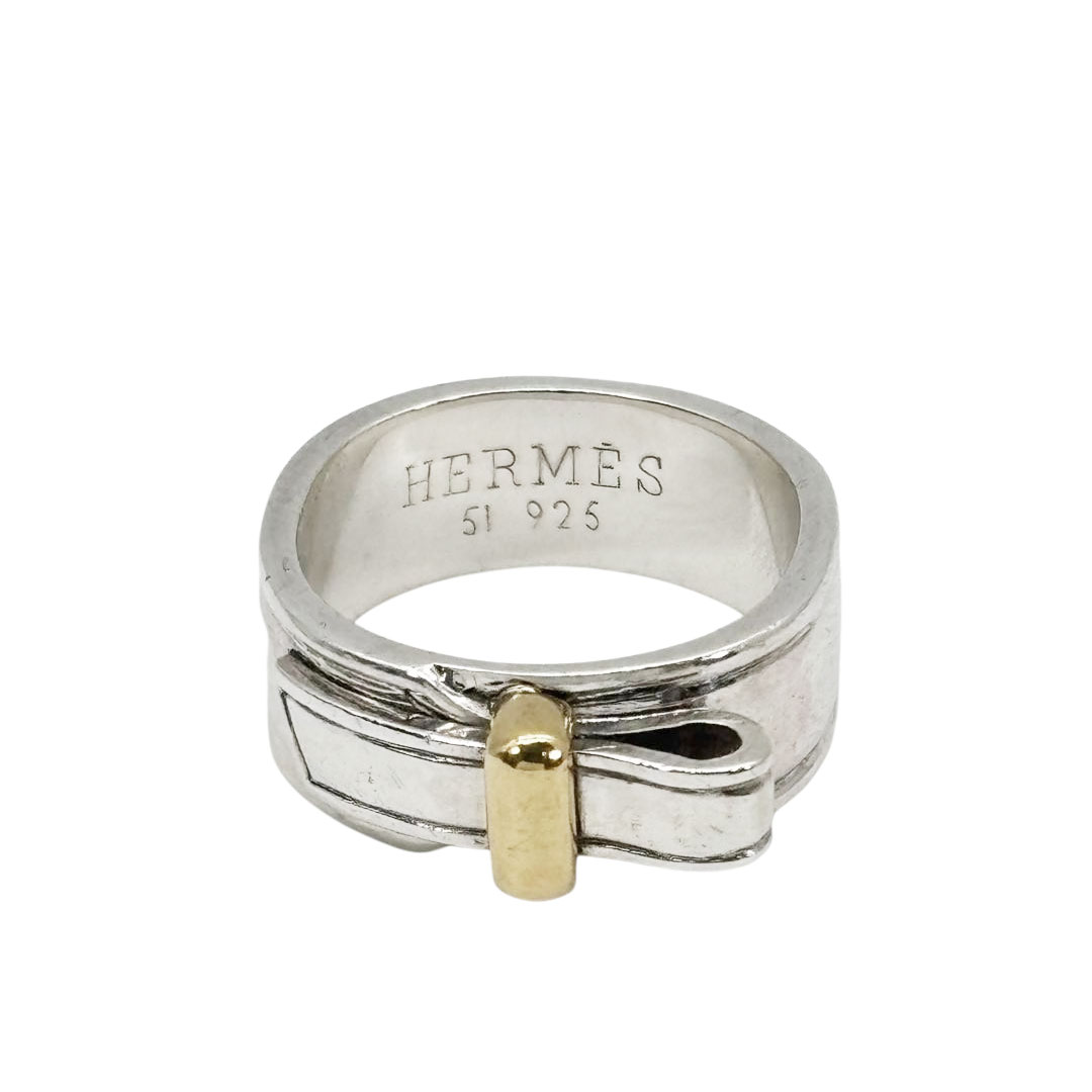 HERMES エルメス アルテミス リング 指輪 #51(約11号) 925/750(K18YG HERMES エルメス アルテミス リング 指輪 #51(約11号) 925/750(K18YG