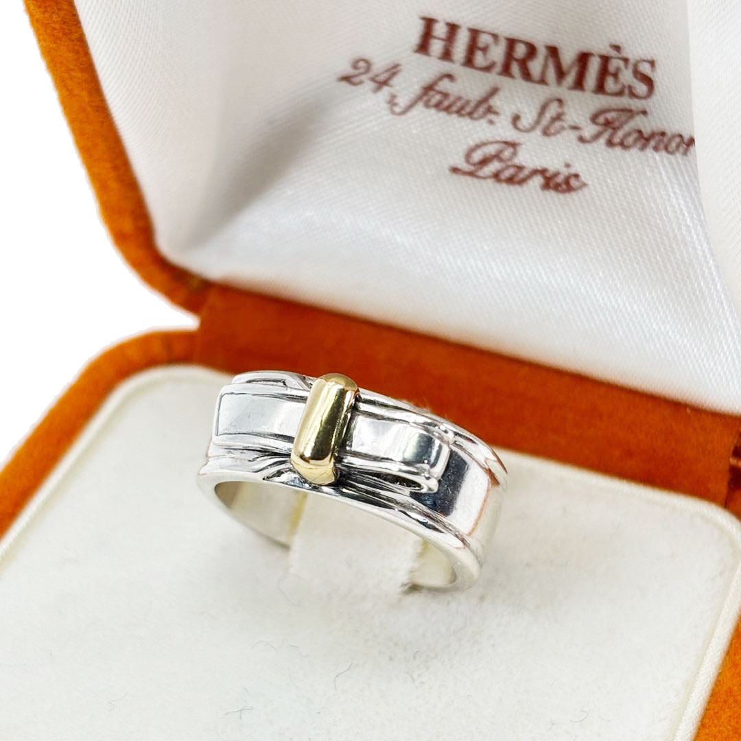 HERMES エルメス アルテミス リング 指輪 #51(約11号) 925/750(K18YG