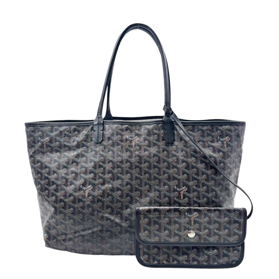 GOYARD ゴヤール サンルイPM トートバッグ PVC/レザー ブラック VAE120131