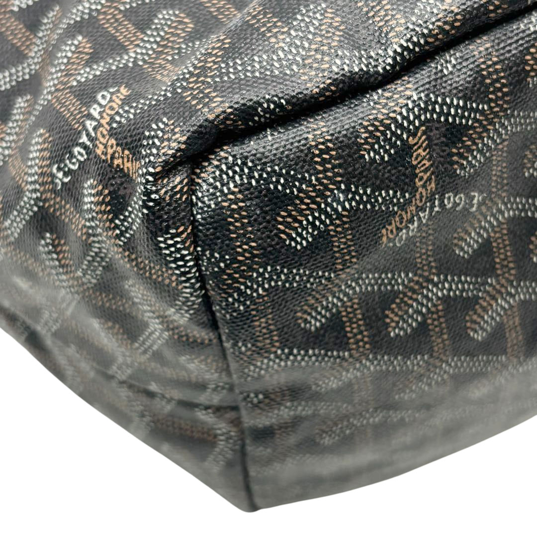 GOYARD ゴヤール サンルイPM トートバッグ PVC/レザー ブラック