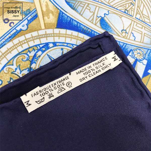 ■エルメス■ カレ90 スカーフ「AZVLEJOS」シルク ブルー系マルチカラー 【HERMES】