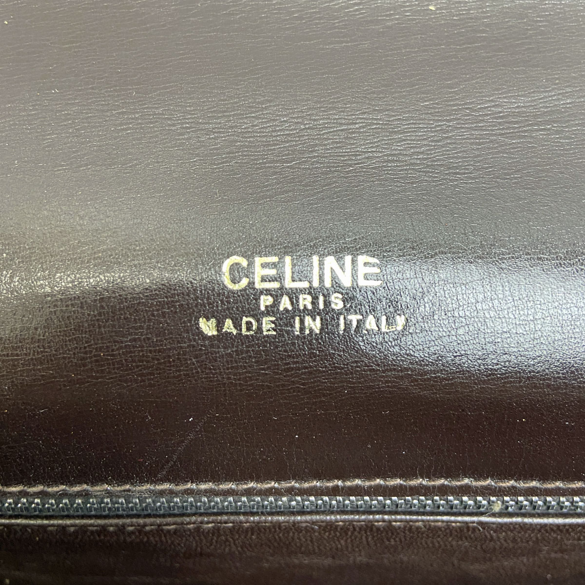 CELINE セリーヌ 馬車金具 ショルダーバッグ レザー ブラウン ヴィンテージ