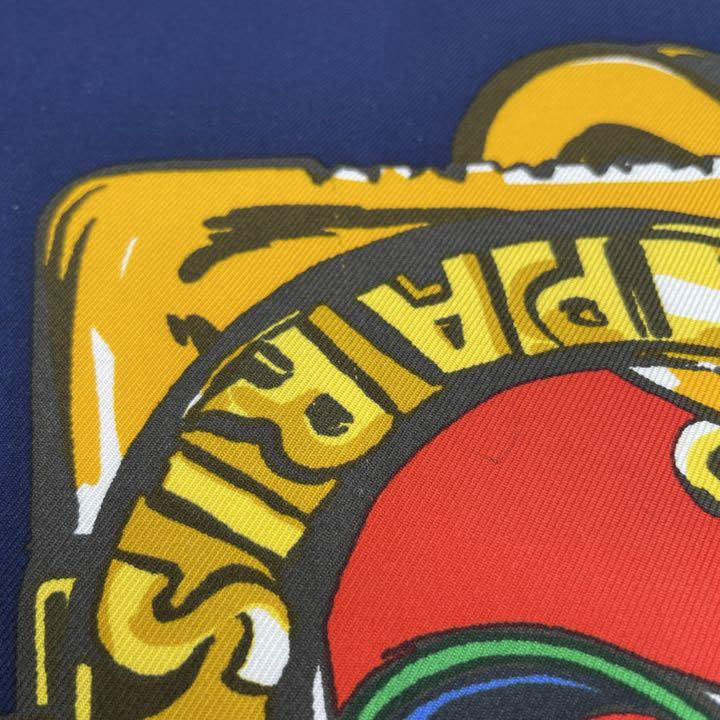 CELINE セリーヌ スカーフ 馬具柄 シルク ネイビー レッド ブルー グリーン イエロー