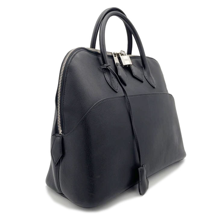 HERMES エルメス ボリード1923(30cm) ハンドバッグ ヴォー・スイフト ブラック シルバー金具 □J刻印