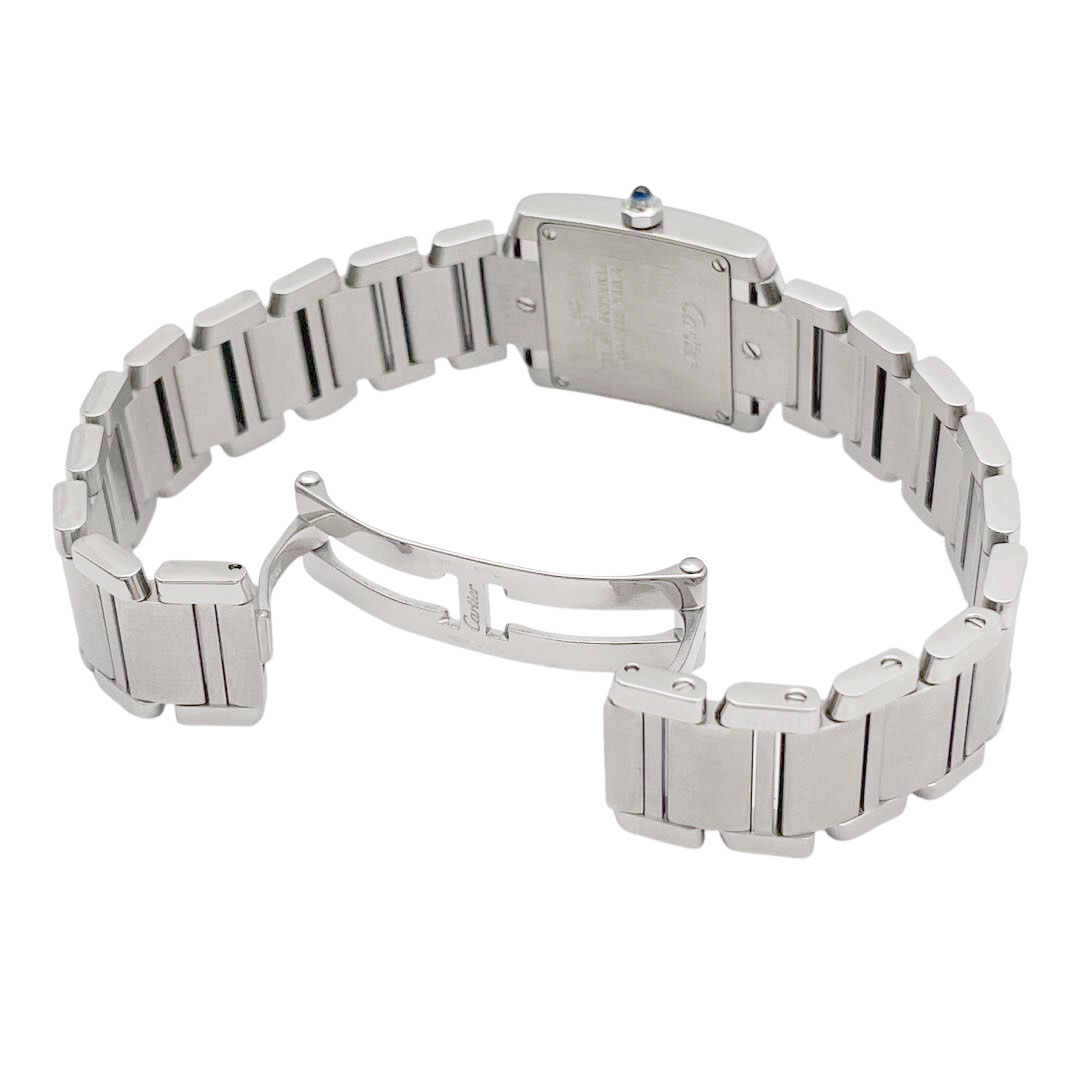 Cartier カルティエ タンクフランセーズSM レディース腕時計 QZ SS シルバー 白文字盤 W51008Q3
