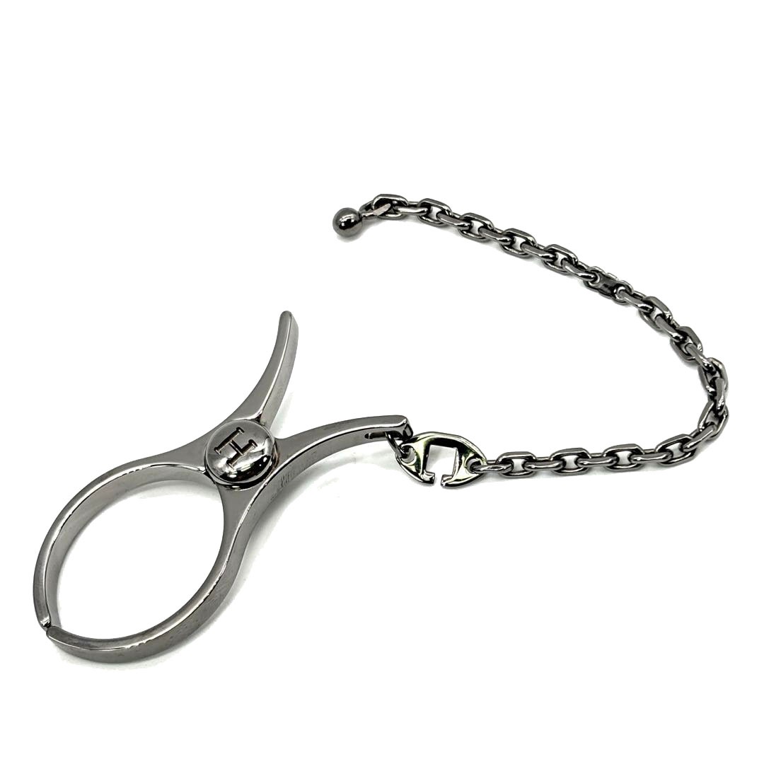 HERMES エルメス グローブ 手袋ホルダー フィルー ガンメタシルバー