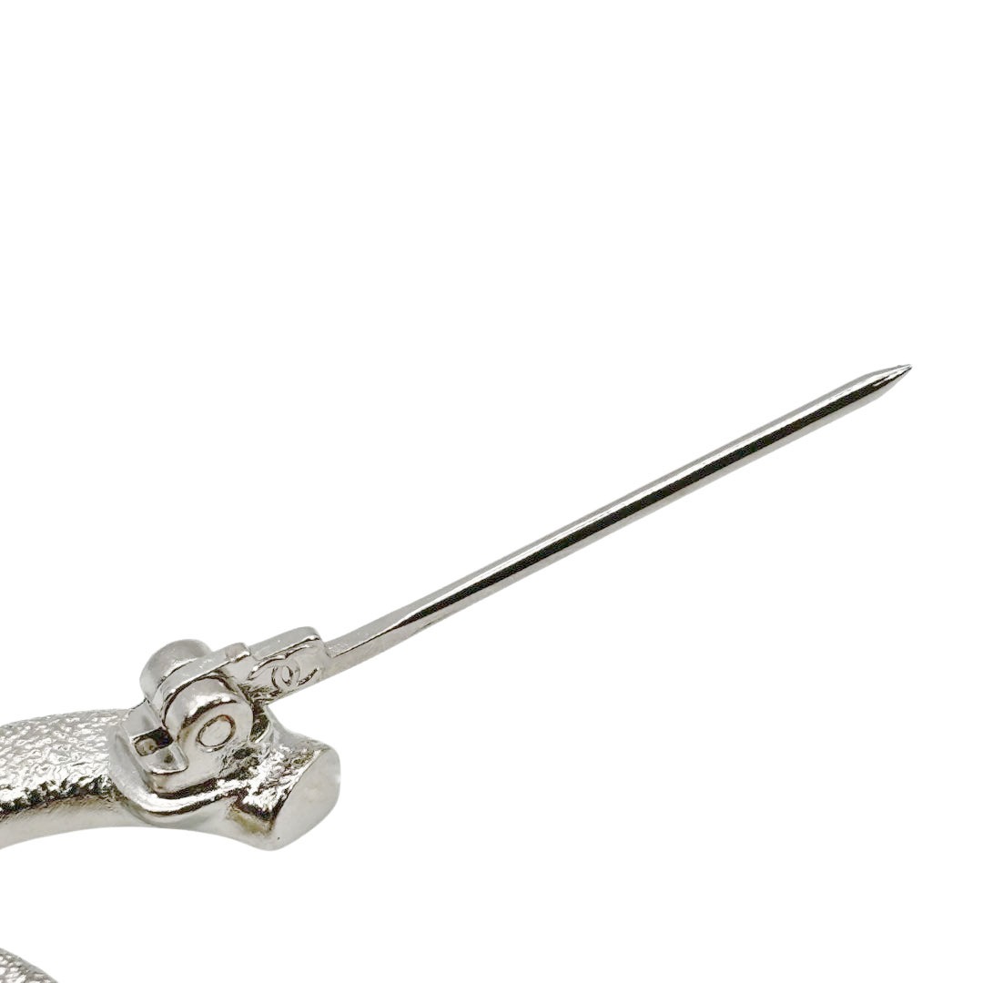 CHANEL シャネル ブローチ ココマーク チェーンモチーフ A24B シルバー