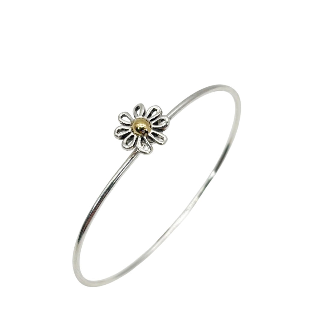 TIFFANY&Co. ティファニー パロマピカソ バングル デイジー 925/750(K18YG) シルバー/イエローゴールド 6.2g