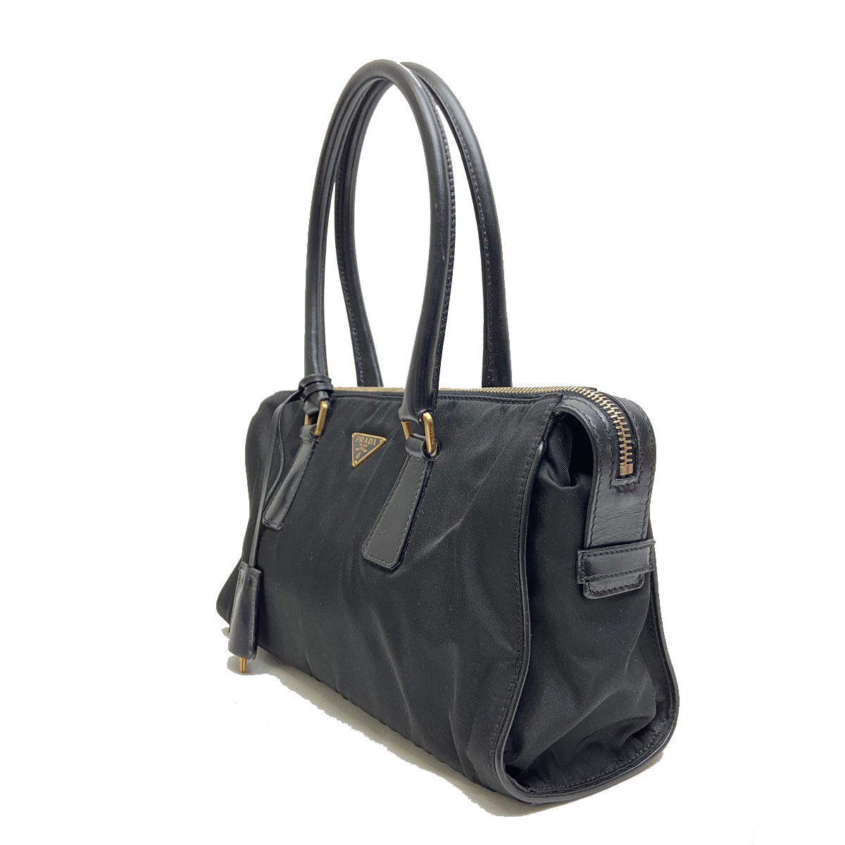 PRADA プラダ ハンドバッグ テストート ナイロン/レザー ブラック