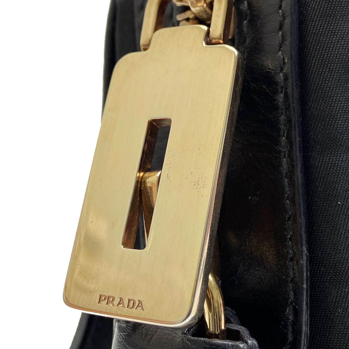 PRADA プラダ ハンドバッグ テストート ナイロン/レザー ブラック