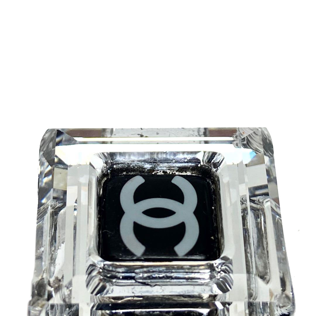 CHANEL ブラックリング クリスタル付き CHANEL シャネル リング 指輪 クリスタル 05A ブラック クリア 約12号