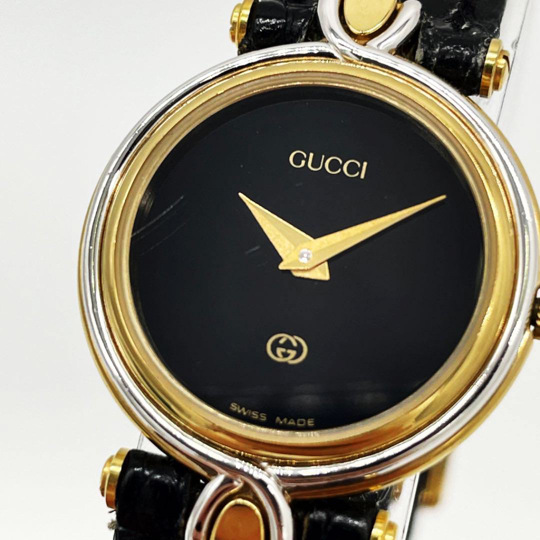 GUCCI グッチ レディース腕時計 ウォッチ 4500L GUCCI グッチ 4500L クォーツ レディース 腕時計 コンビ 黒文字