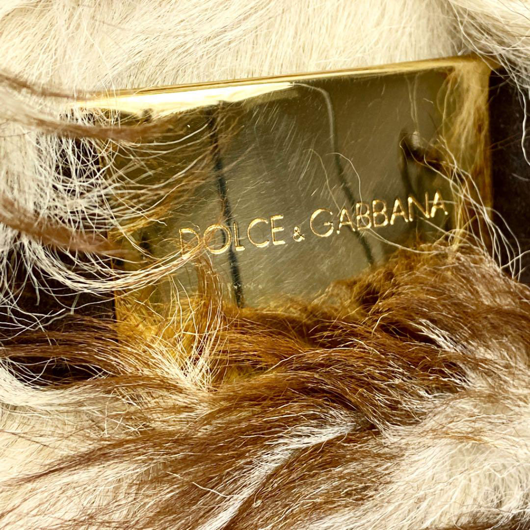 Dolce & Gabbana ドルチェ&ガッバーナ ファーショルダーバッグ スエード ブラウン