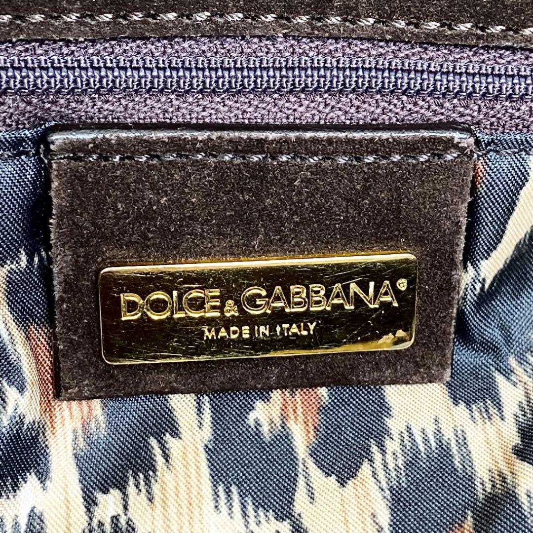 Dolce & Gabbana ドルチェ&ガッバーナ ファーショルダーバッグ スエード ブラウン