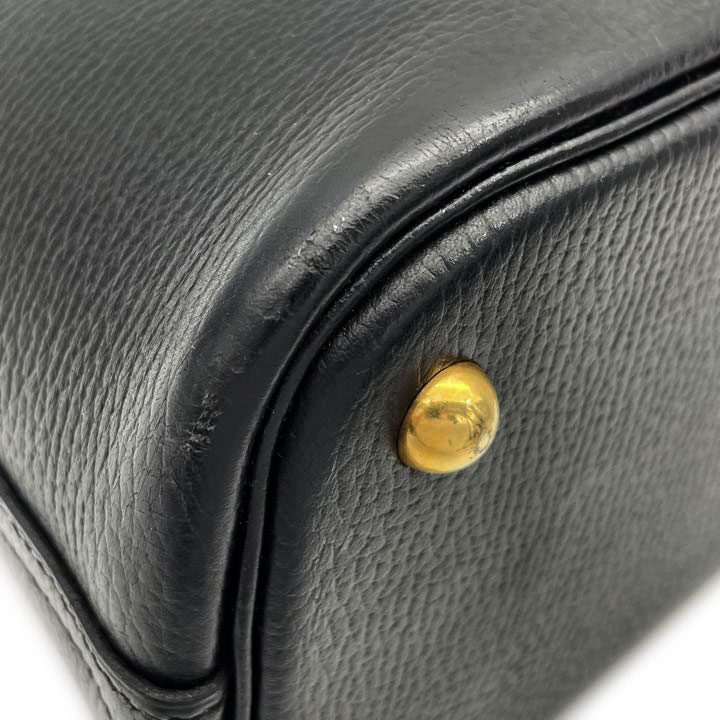 HERMES エルメス ボリード31 2WAYハンドバッグ アルデンヌ ブラック ゴールド金具 □C刻印