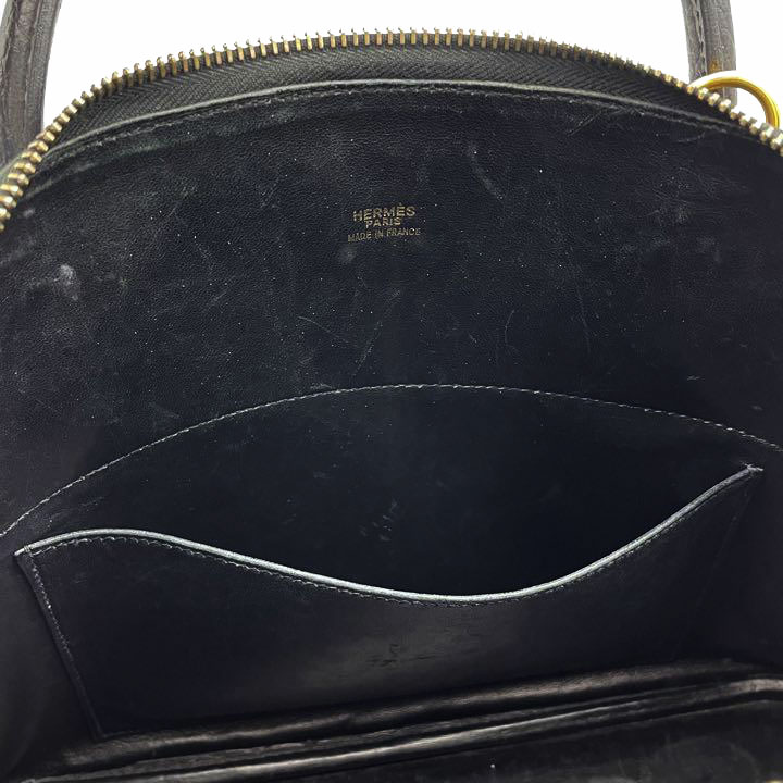 HERMES エルメス ボリード31 2WAYハンドバッグ アルデンヌ ブラック ゴールド金具 □C刻印