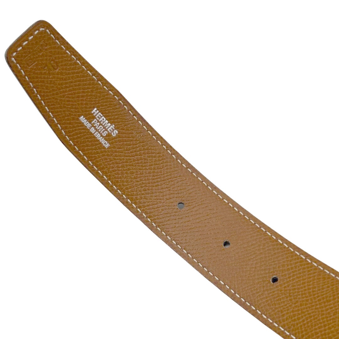 HERMES エルメス Hベルト コンスタンス 70 リバーシブル ボックスカーフ/クシュベル ブラック/ゴールド/シルバー金具 □B刻印