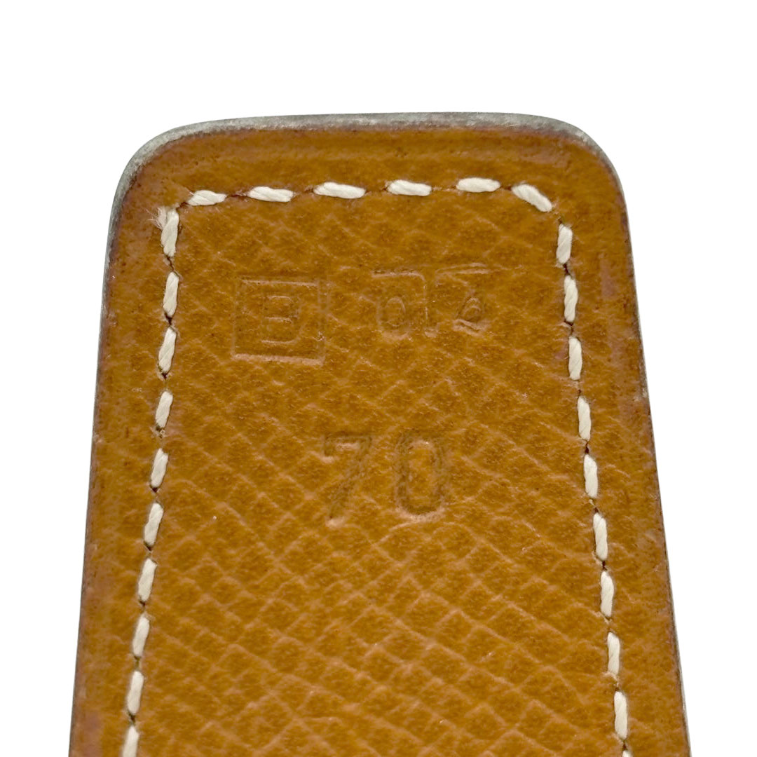 HERMES エルメス Hベルト コンスタンス 70 リバーシブル ボックスカーフ/クシュベル ブラック/ゴールド/シルバー金具 □B刻印