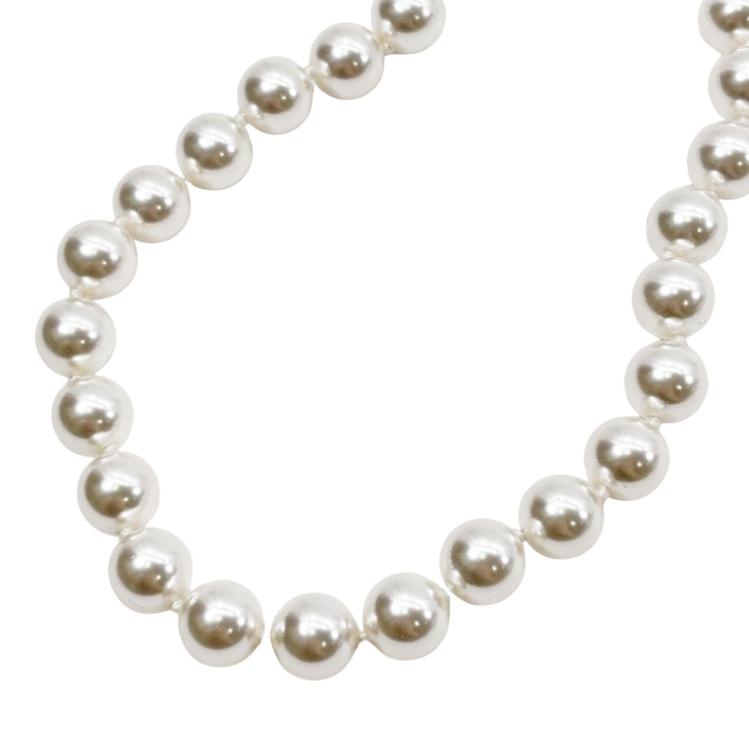 CHANEL シャネル ロングネックレス ココマーク A22A フェイクパール ラインストーン ホワイト/ゴールド金具