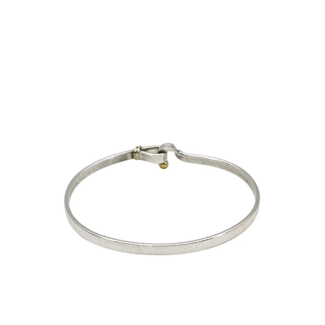 TIFFANY&Co. ティファニー フック&アイ バングル 925/750 シルバー/ゴールド 12.7g