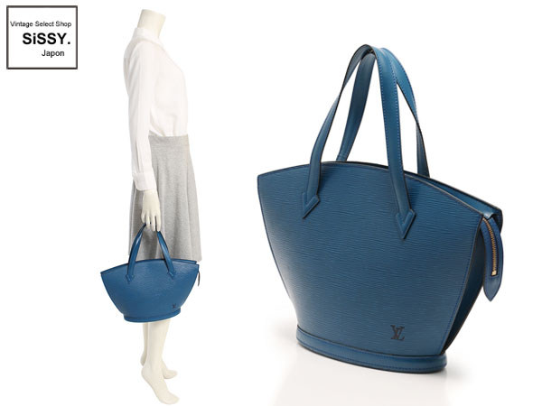 ルイヴィトン ■LOUIS VUITTON■ ハンドバッグ エピレザー サンジャック ブルー M52275