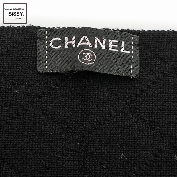 ■シャネル■ マトラッセ マフラー ブラック/アイボリー 【CHANEL】