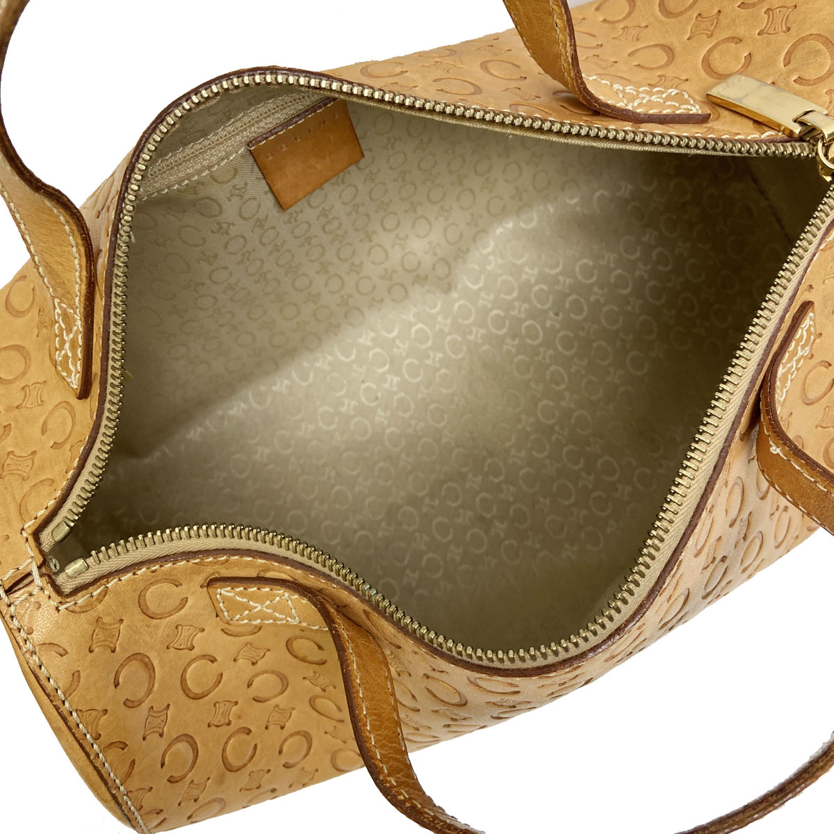 CELINE セリーヌ ハンドバッグ マカダム型押し ヌメ革 レザー