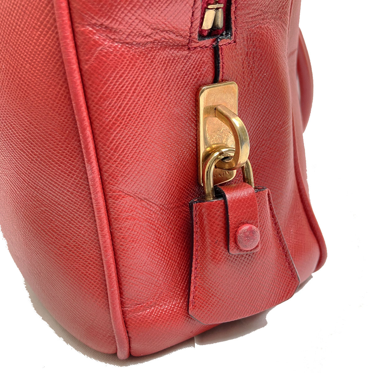 PRADA プラダ ショルダーバッグ サフィアーノレザー レッド