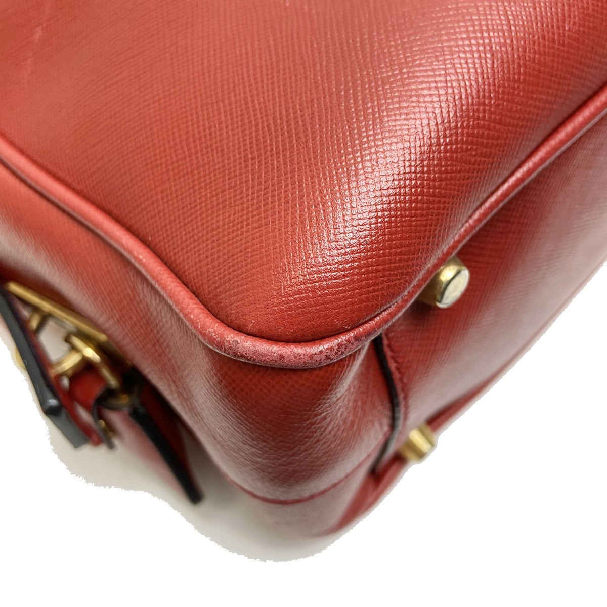 PRADA プラダ ショルダーバッグ サフィアーノレザー レッド