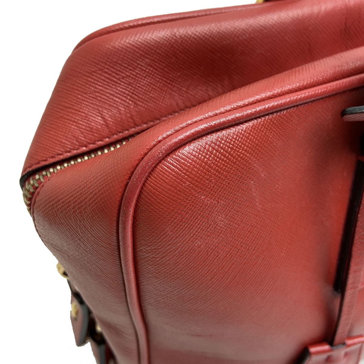 PRADA プラダ ショルダーバッグ サフィアーノレザー レッド