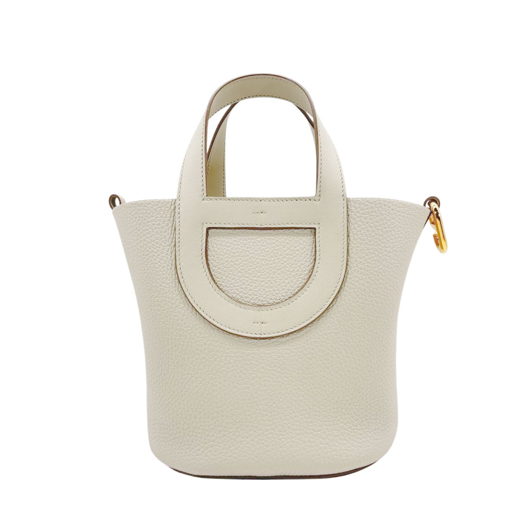 HERMES エルメス インザループ18 ハンドバッグ トリヨンクレマンス べトン ゴールド金具 U刻印