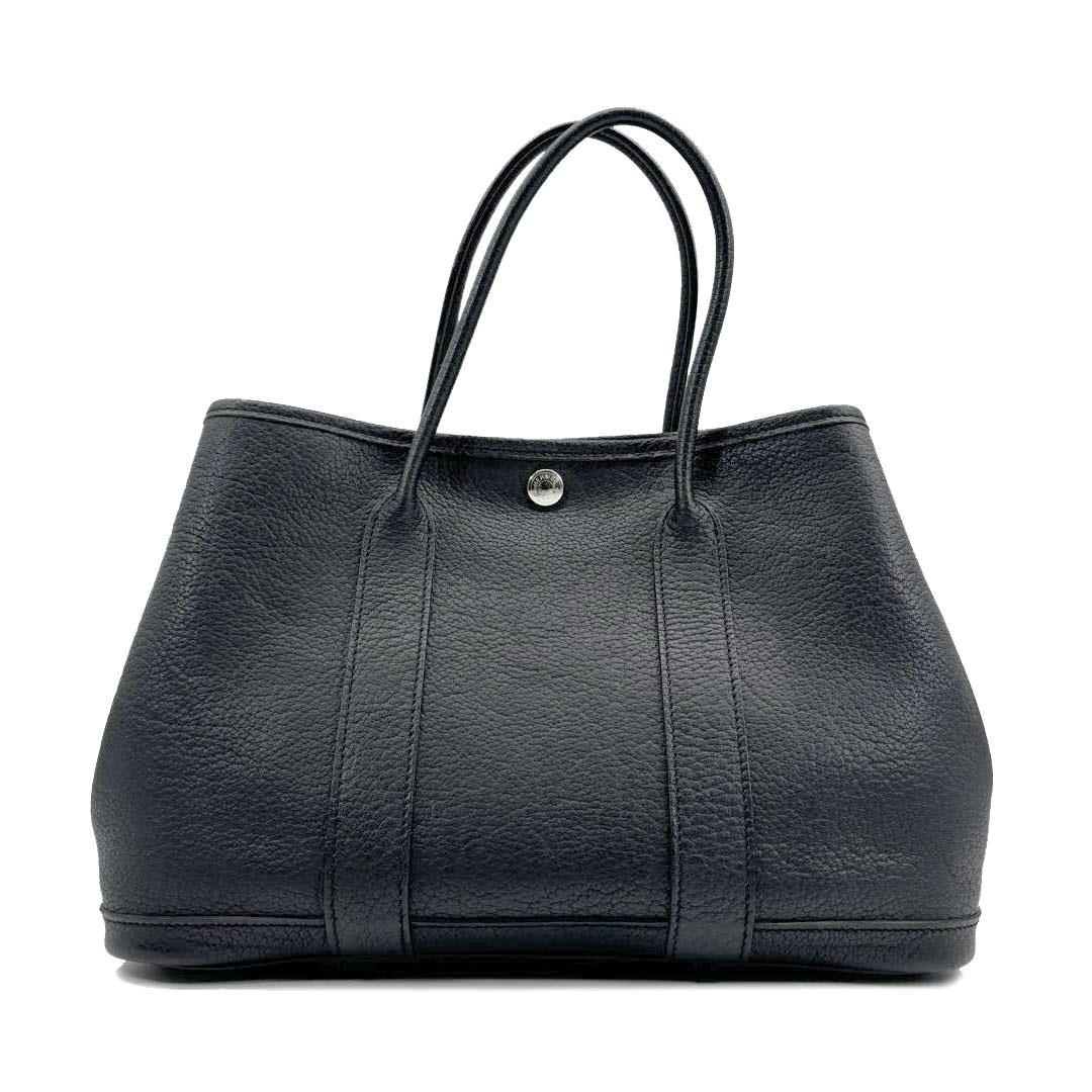 HERMES エルメス トートバッグ ガーデンパーティ30 TPM ネゴンダ ブラック □K刻印