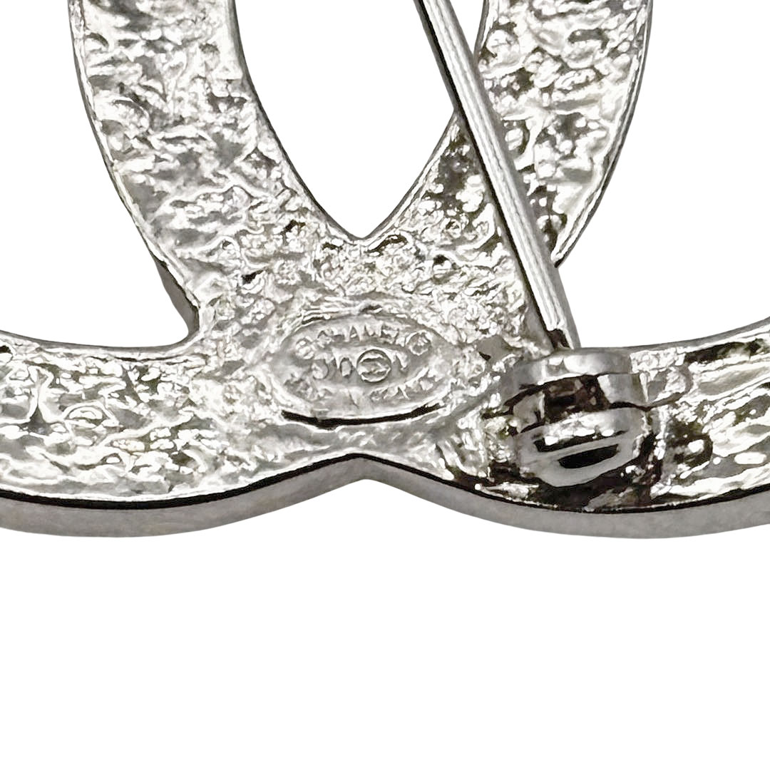 CHANEL シャネル ブローチ ココマーク フェイクパール D10V シルバー