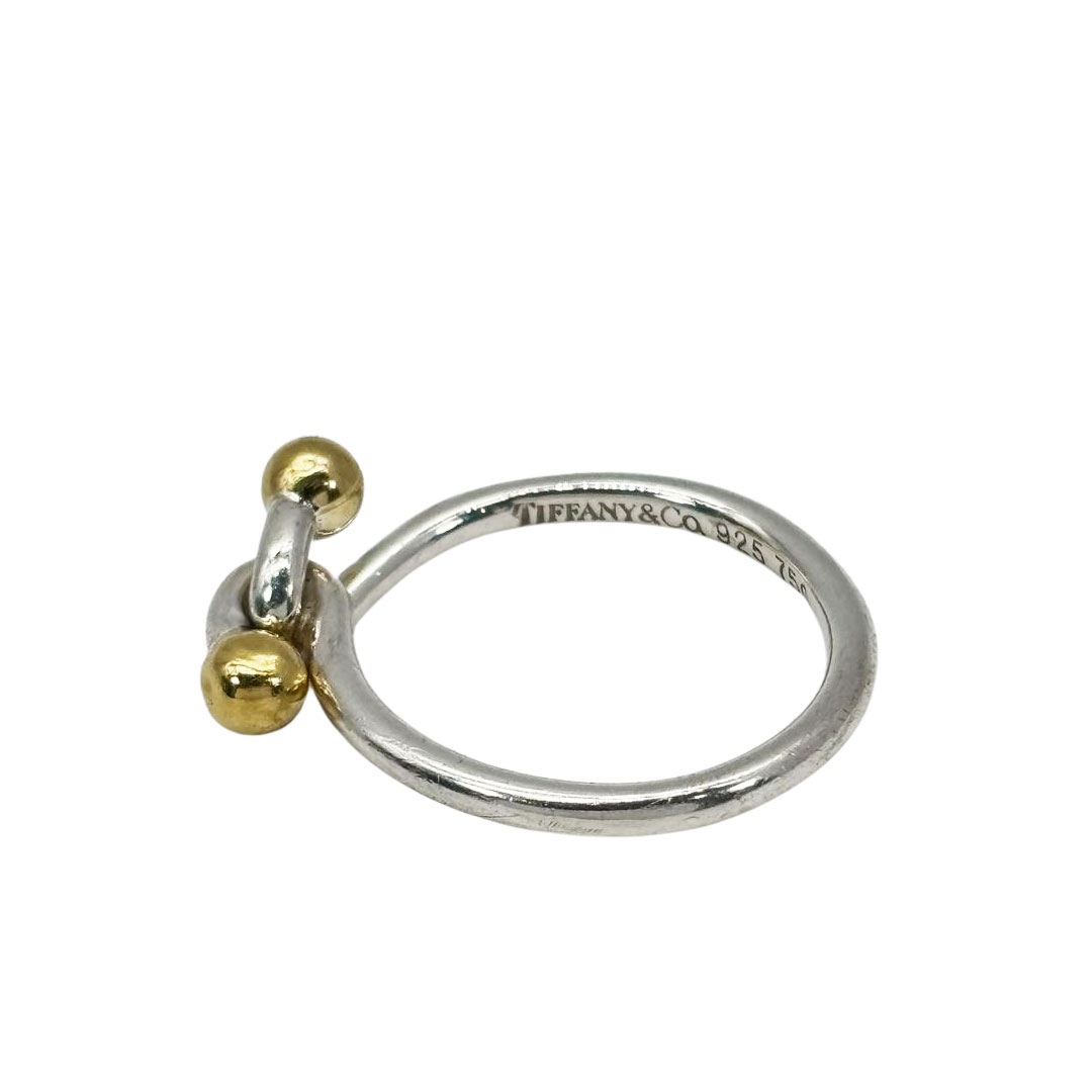 TIFFANY&Co. ティファニー ダブルアイ ラブノットリング 約13号 925/750 シルバー/イエローゴールド 2.4g