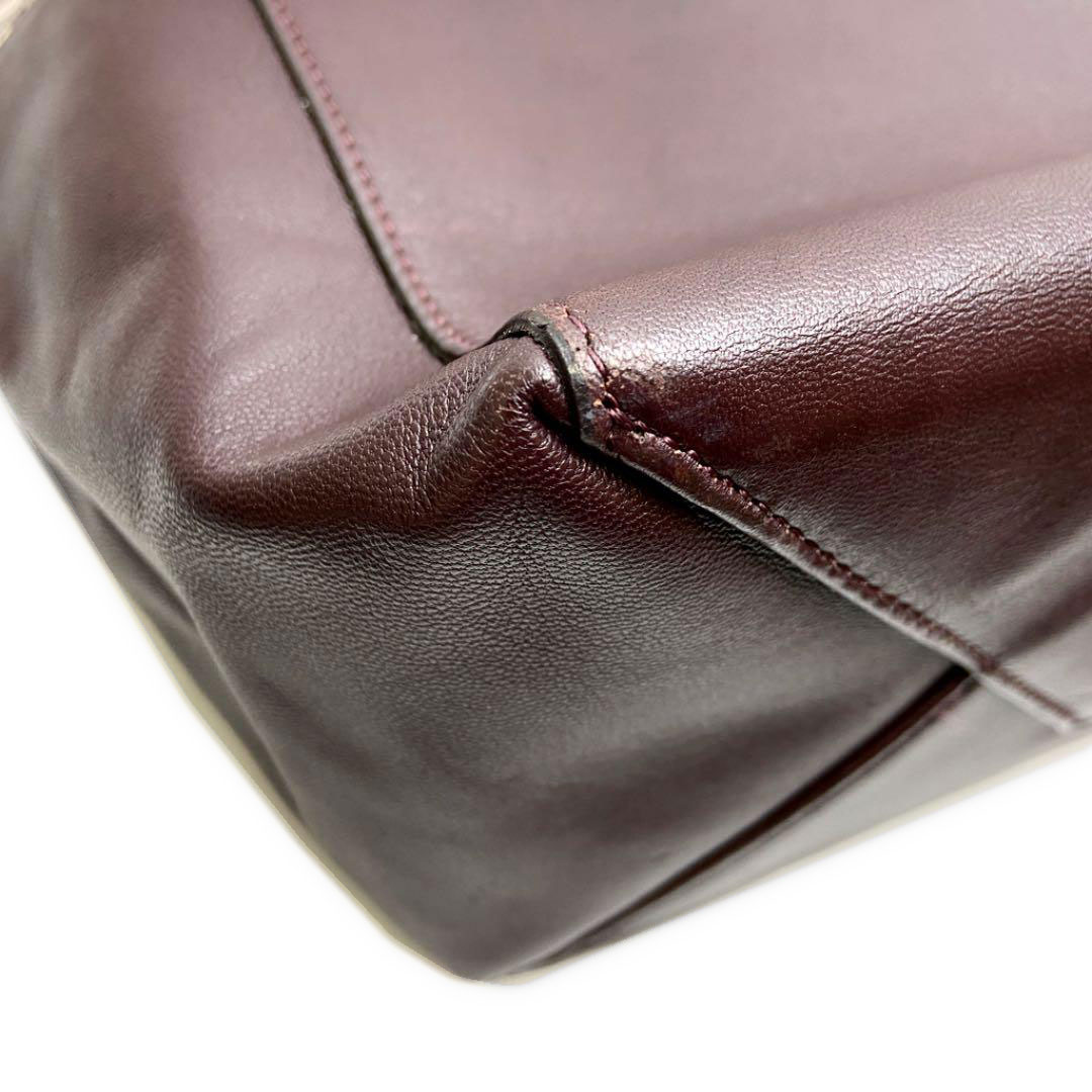 CELINE セリーヌ トートバッグ ホリゾンタルカバ パイソン型押し レザー ダークブラウン系