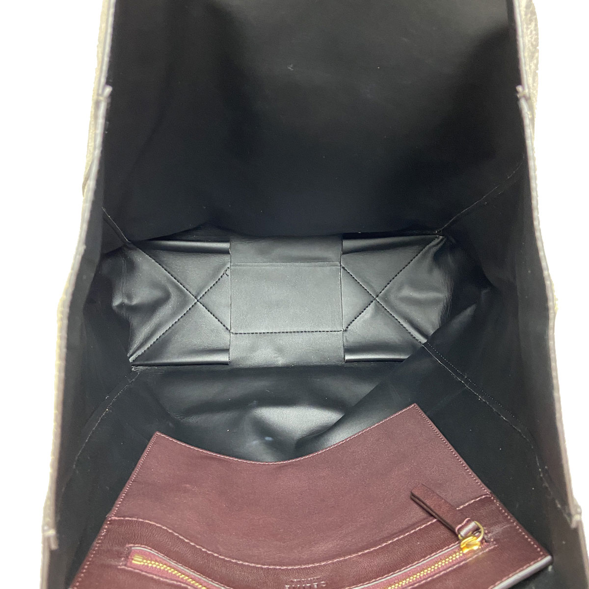 CELINE セリーヌ トートバッグ ホリゾンタルカバ パイソン型押し レザー ダークブラウン系