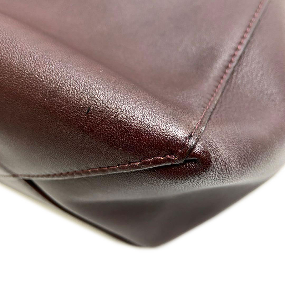 CELINE セリーヌ トートバッグ ホリゾンタルカバ パイソン型押し レザー ダークブラウン系