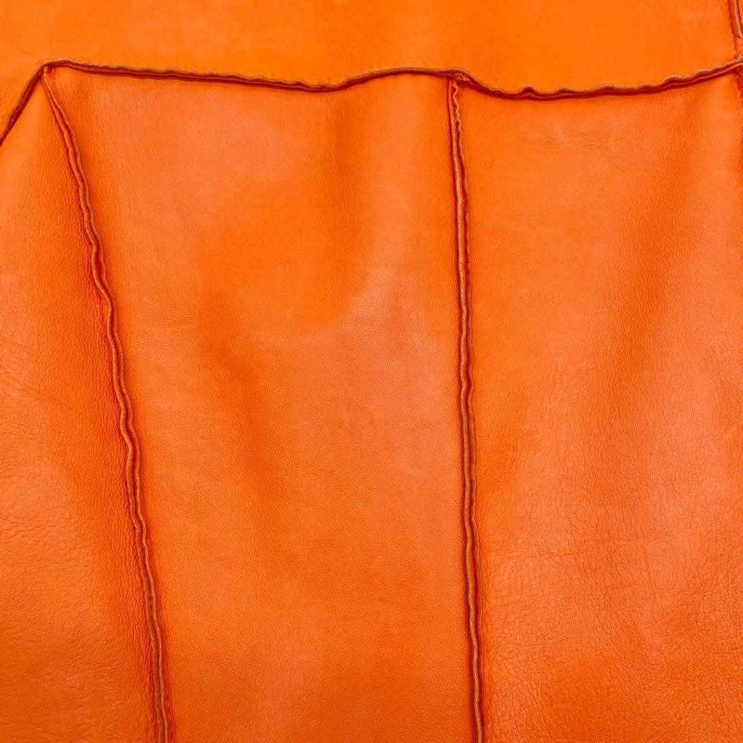 CHANEL シャネル レザージャケット ラムスキン 42 オレンジ 99P