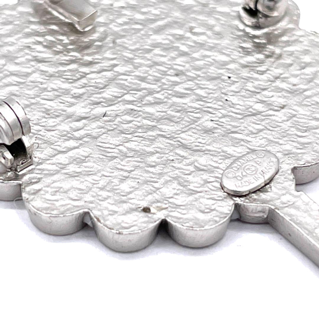 CHANEL シャネル ブローチ フラワーモチーフ ココマーク パープル ピンク シルバー 04P